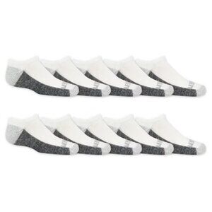 NEW Fruit Of The Loom 10 Pairs Dual Defense Wicking Odor Protection No Show Sock